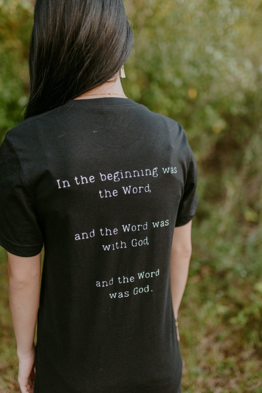 "In the Beginning" - Black T-Shirt - Unisex