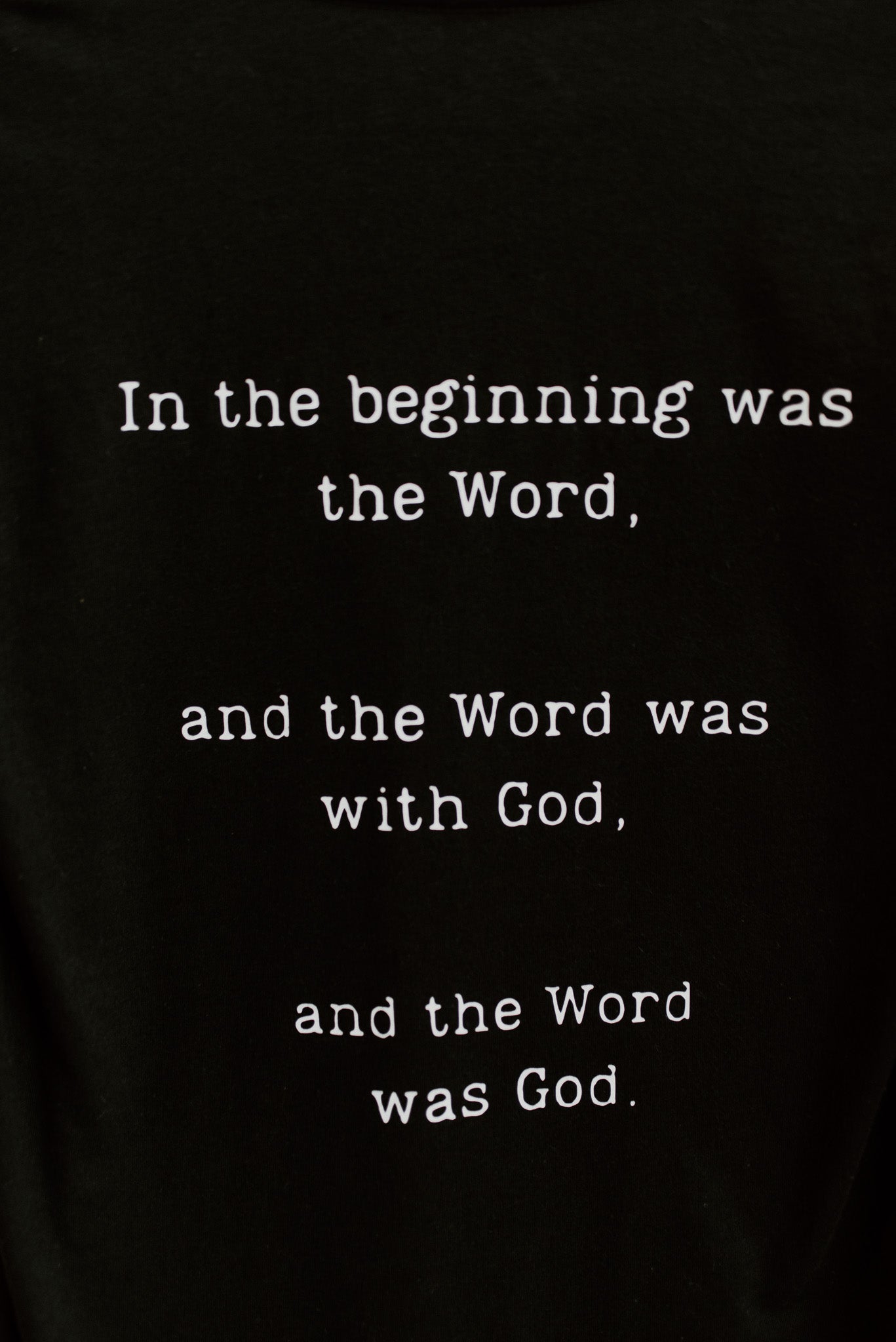 "In the Beginning" - Black T-Shirt - Unisex