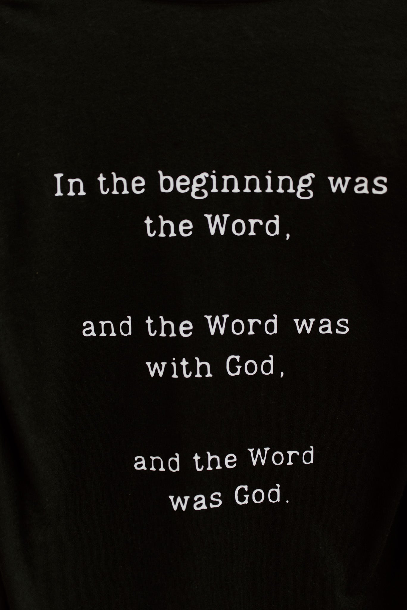 "In the Beginning" -  Black T-Shirt - Unisex