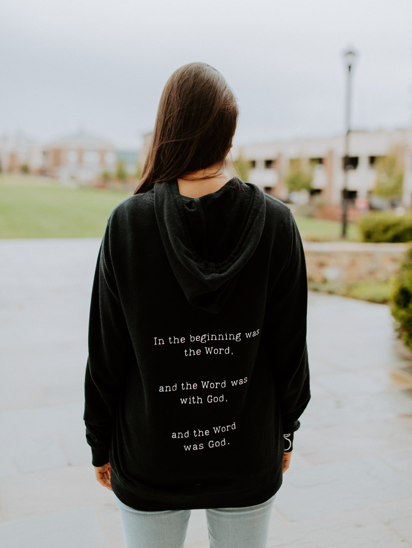 Hemp Hoodie (Black) - "In the Beginning" - Unisex